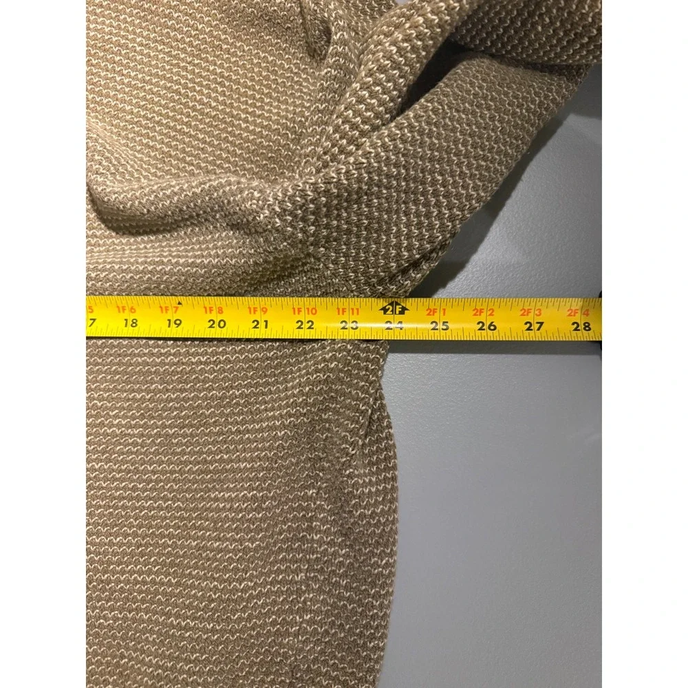 Woolrich John Rich and Bros Mens Henley Sweater Tan Waffle Knit Vintage USA
